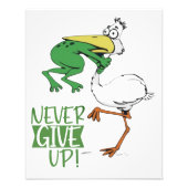 Kikkervogel nooit opgeven foto afdruk (Voorkant)