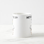 Kikkervogel nooit opgeven koffiemok (Center)