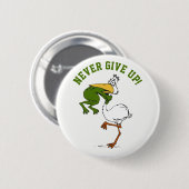 Kikkervogel nooit opgeven ronde button 5,7 cm (Voorkant /achterkant)