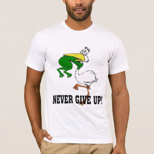 Kikkervogel nooit opgeven t-shirt