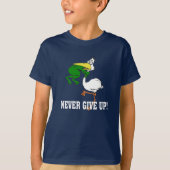 Kikkervogel nooit opgeven t-shirt (Voorkant)