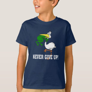 Kikkervogel nooit opgeven t-shirt