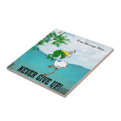 Kikkervogel nooit opgeven tegeltje (Zijkant)