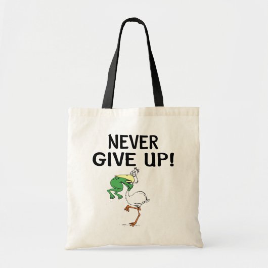 Kikkervogel nooit opgeven tote bag (Voorkant)