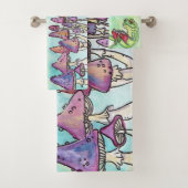 Kikkervoorlezing in het winkelboek bad handdoek (Insitu)