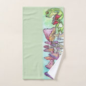 Kikkervoorlezing in het winkelboek bad handdoek (Handdoek)