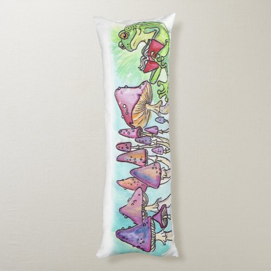 Kikkervoorlezing in het winkelboek lichaamskussen (Achterkant (Verticaal))