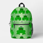 Kikkervormig ontwerp op maat bedrukte rugzak (Voorkant)