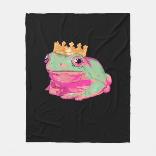 Kikkervorst Funky Meme Klassieke Stijl Fleece Deken (Voorkant)