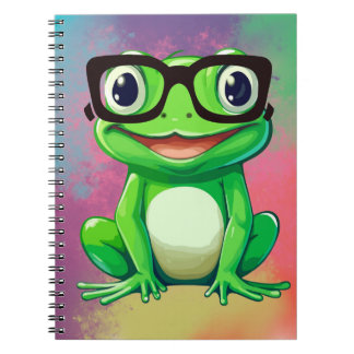Kikkervriend | Kleurrijke Grappige Kikker Kunst Notitieboek
