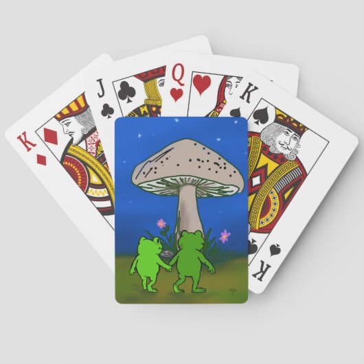 Kikkervrienden Koppel Whimsical Cute Speelkaarten (Achterkant)