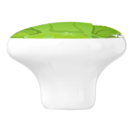 Kikkikker bewerkbare naam keramische knop (Zijkant)