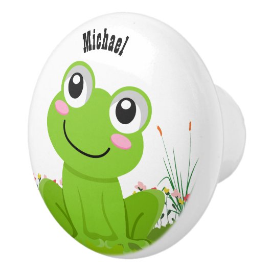 Kikkikker bewerkbare naam keramische knop (Rechts)