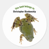 Kikkikker bovenaan Aangepaste Klassieke Ronde Ronde Sticker (Voorkant)