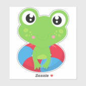 Kikkikker, kikker, groene kikker, schemerring sticker (Vel)