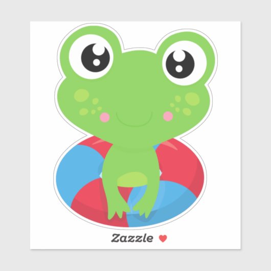 Kikkikker, kikker, groene kikker, schemerring sticker (Vel)