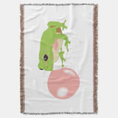 Kikkikker met blaasballon deken (Voorkant Verticaal)