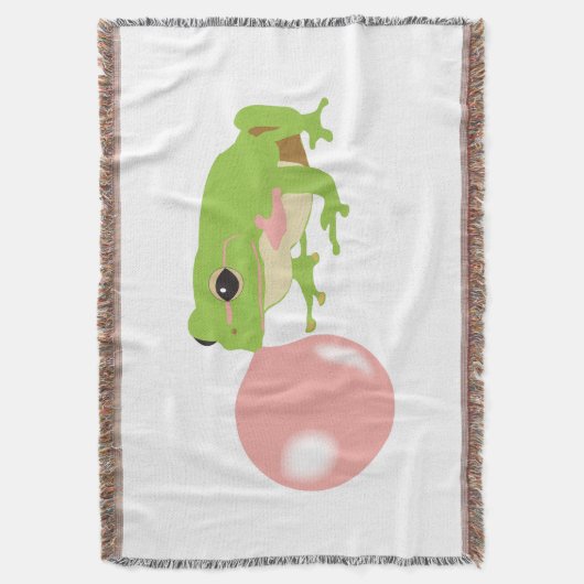 Kikkikker met blaasballon deken (Voorkant Verticaal)