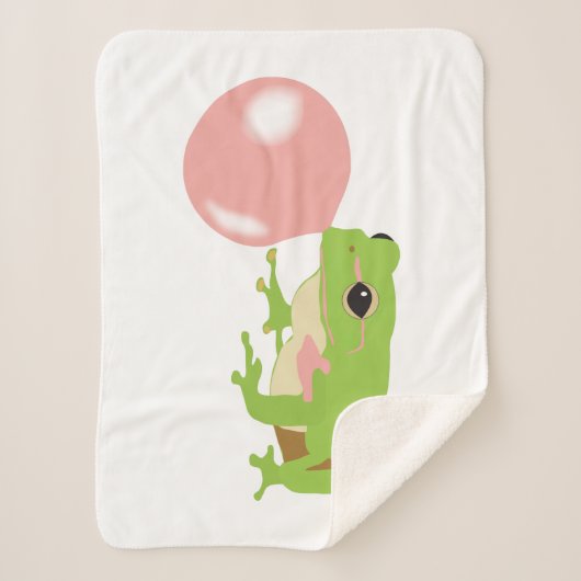 Kikkikker met blaasballon sherpa deken (Voorkant)