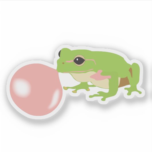 Kikkikker met blaasballon sticker (Voorkant)