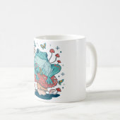 Kikkikker met katjes op paddenstoel koffiemok (Voorkant rechts)