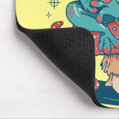 Kikkikker met katjes op paddenstoel muismat (Hoek)