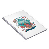 Kikkikker met katjes op paddenstoel notitieboek (Rechterzijde)