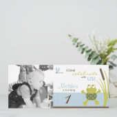 Kikkikker met ribbit - foto - sjabloon Birthday Kaart (Staand voorkant)