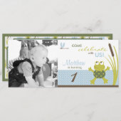 Kikkikker met ribbit - foto - sjabloon Birthday Kaart (Voorkant / Achterkant)