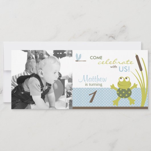 Kikkikker met ribbit - foto - sjabloon Birthday Kaart (Voorkant)