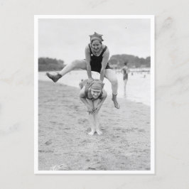 Kikkikker op het strand briefkaart