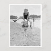 Kikkikker op het strand briefkaart (Voorkant)