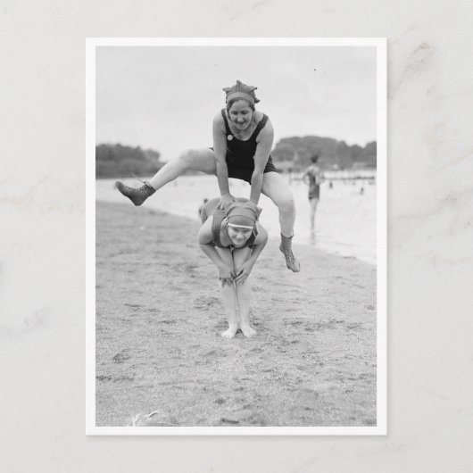 Kikkikker op het strand briefkaart (Voorkant)