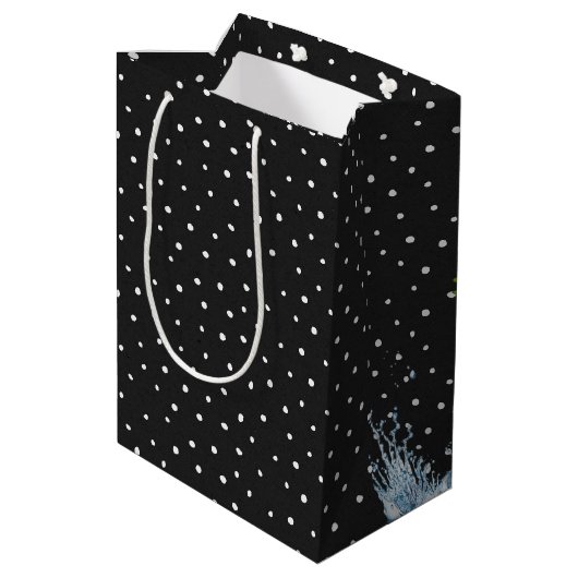 Kikkikker op pooldots medium cadeauzakje (Achterkant Gekanteld)