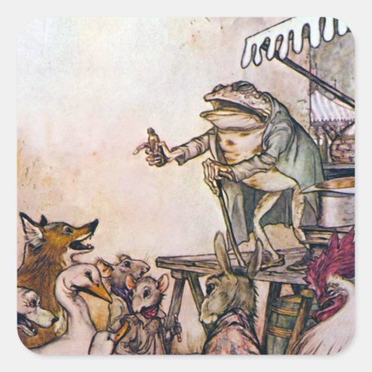 Kikkikker Vierkante Sticker (Voorkant)