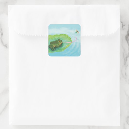 Kikkikker Vierkante Sticker (Tas)