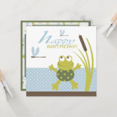 Kikkikker voor ribbit Birthday Kaart (Voorkant / Achterkant in situ)