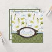 Kikkikker voor ribbit Birthday Kaart (Voorkant / Achterkant in situ)