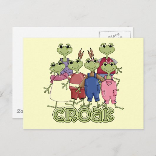 Kikkikkerkoverhemden en kikkerrog briefkaart (Voorkant / Achterkant)