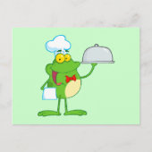 Kikkikkers Amphibian Funny Chef Animal Briefkaart (Voorkant)