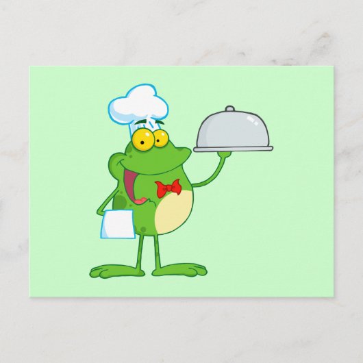 Kikkikkers Amphibian Funny Chef Animal Briefkaart (Voorkant)
