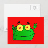 Kikkikkers Amphibian Green Cute Cartoon Animal Briefkaart (Voorkant / Achterkant)