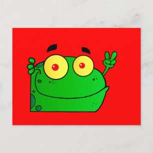 Kikkikkers Amphibian Green Cute Cartoon Animal Briefkaart
