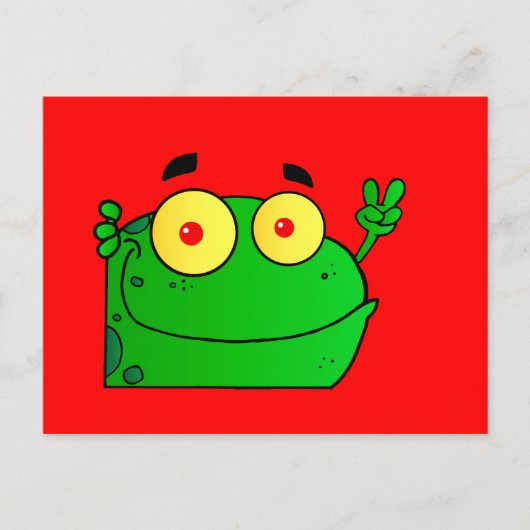 Kikkikkers Amphibian Green Cute Cartoon Animal Briefkaart (Voorkant)