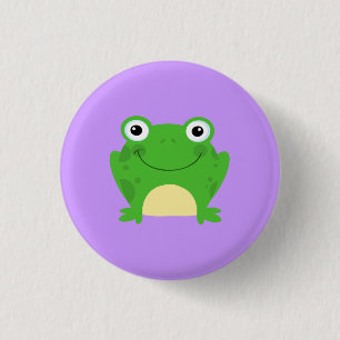 Kikkikkers Amphibian Green Cute Cartoon Animal Ronde Button 3,2 Cm
