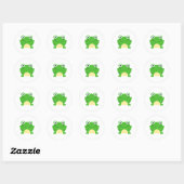 Kikkikkers Amphibian Green Cute Cartoon Animal Ronde Sticker (Vel)