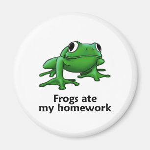 Kikkikkers aten mijn thuiswerk magneet