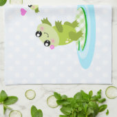 Kikkikkers - kawaii-moeder en baby-kikker-cartoon theedoek (Gevouwen)