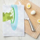 Kikkikkers - kawaii-moeder en baby-kikker-cartoon theedoek (Quarter Fold)