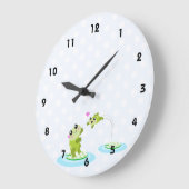 Kikkikkers - moeder en baby kikker in kawaï grote klok (Hoek)